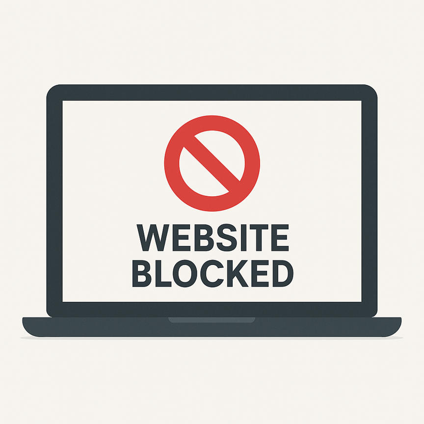 En svart laptop med en rød sirkel